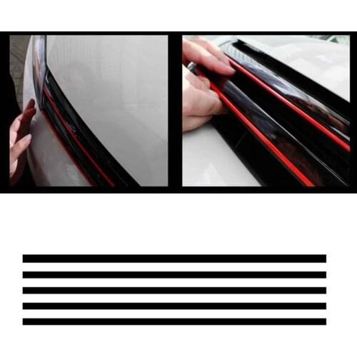 1Set Reflective Car Strips Sticker Front Hood Grill Decals Waterproof Automobile Decoration Car Stickers for VW Golf 6 7 Tiguan