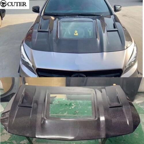 W117 C117 CLA250 CLA260 CLA45 Carbon Fiber FRP Transparent front engine hood bonnet for Benz W117 C117 CLA250 CLA45 14-18