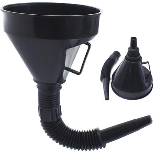 Car Filling Funnel With Extension Hose Pour Oil Tool Motorcycle Diesel Gasoline Tool Truck Spout Filter Oil filling Equipment