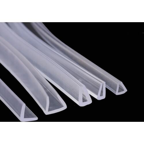 1 Meter U shaped rubber glass seal strip shower door and window glass edge trim glazing weatherstrip door edge guard
