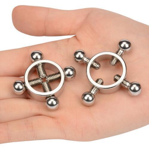 1 Pair Stainless steel Metal Nipple Clamps breast Clips BDSM Adult Games toys For Couples Flirt sex Toys For Women restraints