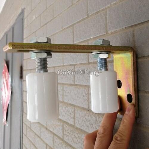 1PCS Adjustable Bracket Guide Nylon Roller with Sliding Rolling Gate Door Hardware