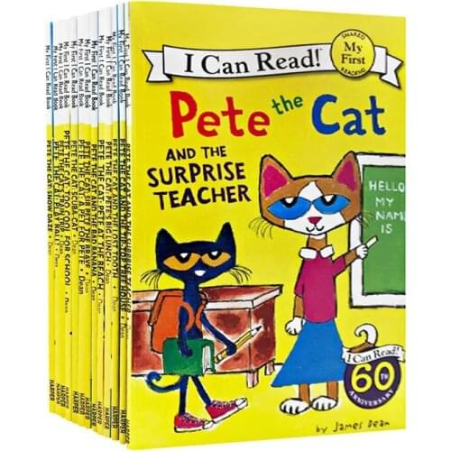 19 Books/Set I Can Read Pete The Cat Picture Books Children Baby Famous Story English Tales Child Book Set baby bedtime book