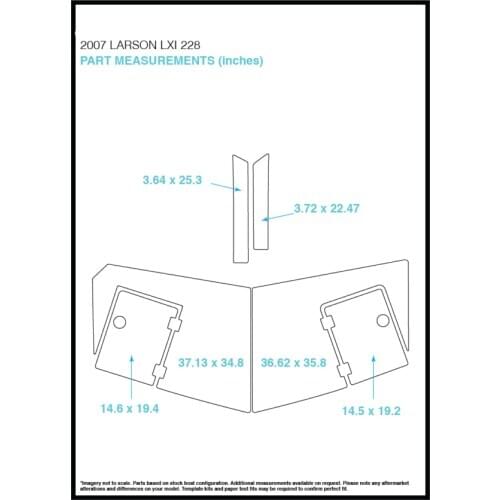 2007 Larson LXI 228 Swim Step & Transom Pad Boat EVA Teak Decking 1/4" 6mm