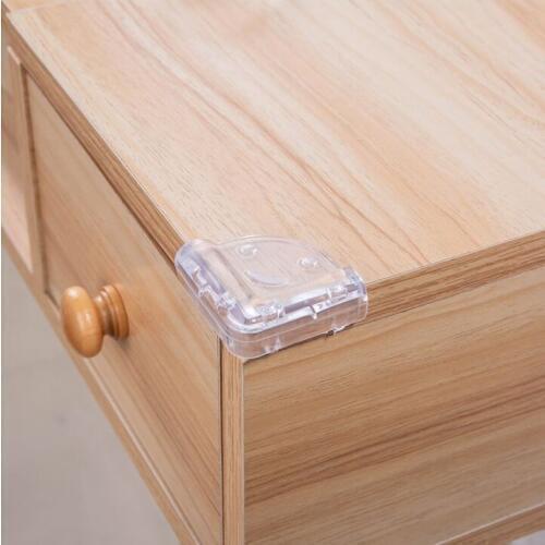 4pcs clear transparent children baby safety silicone table corner angle edge collision-proof anti-collision cover sticker