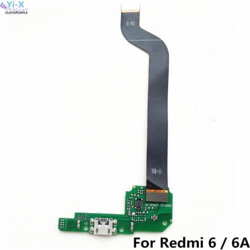 5X USB Charging Charger Dock Flex Cable & Motherboard MainBoard Main Board Connections Flex Cable For Xiaomi Redmi 6 6A