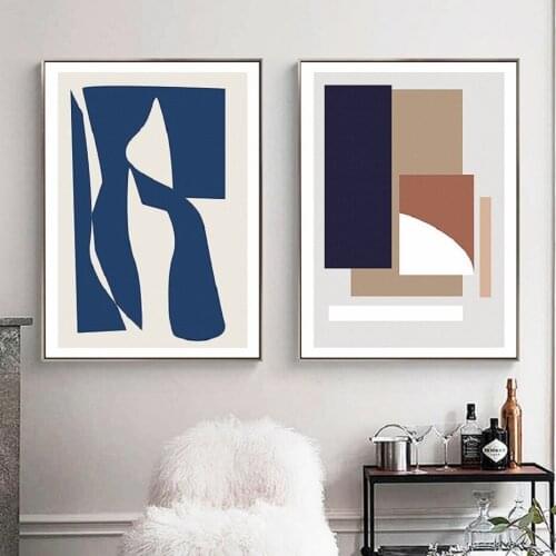 Abstract Geometric Scandinavia Posters Modern Art Canvas Painting Prints Wall Art Pictures for Office Living Room Home Decor