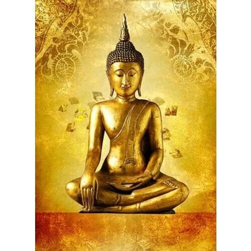 5D DIY Diamond Painting Golden Buddha Statue Full Square&round Rhinestone Sets Diamond Embroidery Cross-Stitch home decor
