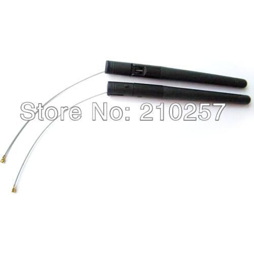 Free Shipping 10pcs 2.4G 2dbi Ipex Connector Omni Wi-fi Antenna Aerial