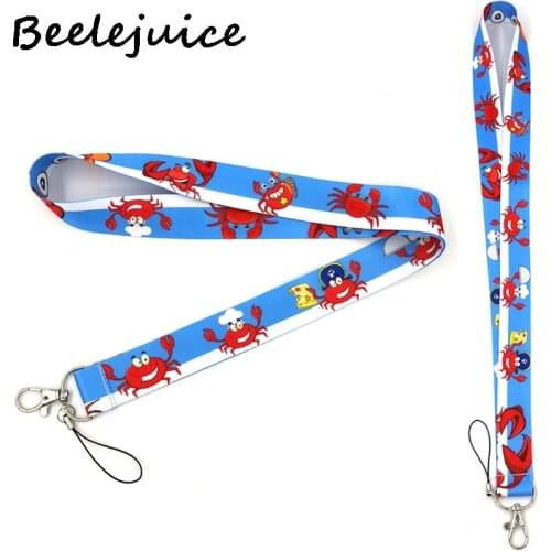 Crab ocean simple Neck keychain necklace Anime Cartoon Neck Strap Lanyard ID badge holder Keychain Lanyards holders