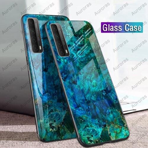 Auroras For HUAWEI P Smart 2021 Case Tempered Glass With Soft TPU Frame Shockproof Back For P Smart 2021 Cover Case
