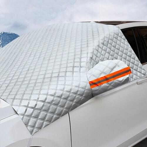 KANGLIDA Car Front Windshield Cover Winter Half-Shield Clothing Thicken Anti-Snow Anti-Frost Anti-Freeze Windshield Snow Cover