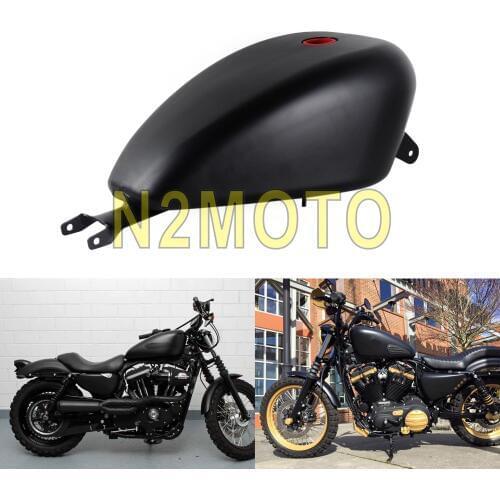 Black Motorcycles Gas Tank 3.3 Gallon EFI Oil Tank for 2007-2017 Harley Davidson Sportster XL1200 XL883 XL 883 1200 Fuel Tank