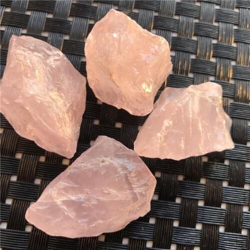 DHX SW natural pink quartz crystal raw reiki healing rose crystal mineral specimen remove negative energy DIY decor