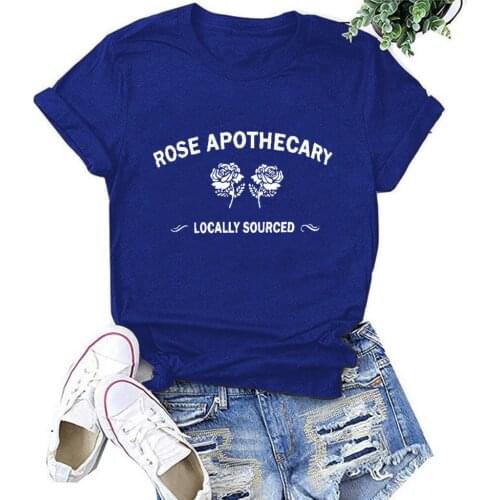Oversized Harajuku Tshirt Rose Apothecary Women Casual Letter Printing Short Sleeves O-neck Loose T-shirt Summer Tops Tees