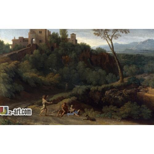 Canvas Prints (Gaspard Dughet) Free shipping modern print picture on canvas classic oil painting for living hall Classical-091