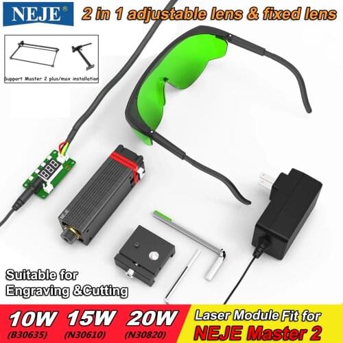 NEJE 3500mW/7W/20W Laser Module Kit Cutting Engraving Module Head 450nm Blue Light With TTL / PWM Modulation for DIY Creation