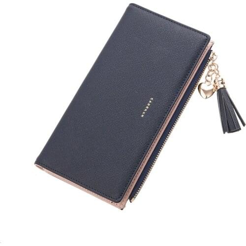 2020 Tassel Wallet Women Long Cute Wallet Leather Tassel Women Wallets Zipper Portefeuille Female Purse Clutch Cartera Mujer