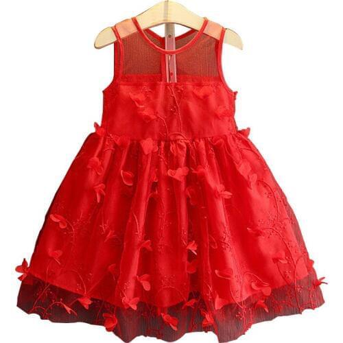 Baby girl costume 2018 summer girl dress princess applique dress evening dress dresses 1 2 3 4 5 6 8Y