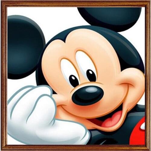 Square Cartoon Mickey Mouse Disney Diamond Embroidery Needlework Cross Stitch Kits Home Decoration Full Diamand Painting Gift