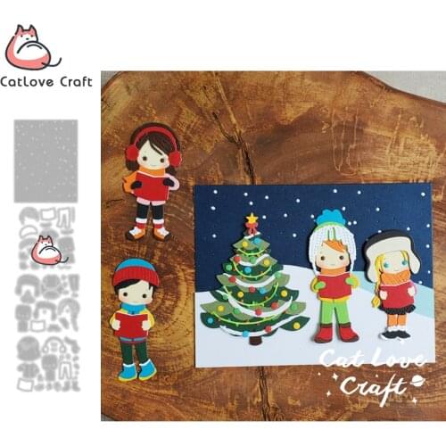 Singing Poetry Boy Girl Metal Cutting Dies Scrapbooking Mold Stencil Die Cuts Card Making DIY Craft Embossing New Dies For 2021