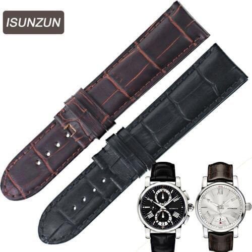 2017 New Top Brand Mens Watch Straps For IWC Star 4810 Genuine Leather Strap Automatic Series 105858 Leather Watchband Belts