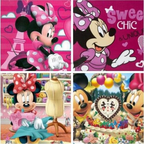 Disney Diamond Painting Cartoon Mickey Series Decor Diamond Embroidery Rhinestone Cross Stitch Kits Home Decortion Chrismas Gift