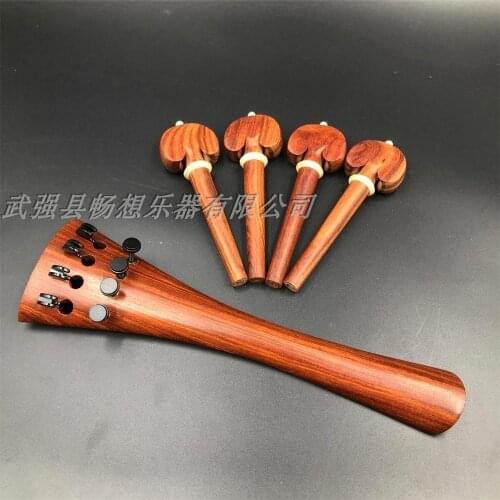 One set 5 strings ebony wood cello parts,tailpiece, pegs,finetuner,endpin