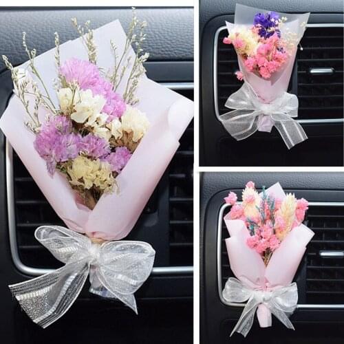 Car Air Freshener Car Flavoring Interior Car Accessories Air Vent Dry Foam Flower Ornaments Car Perfume Women Flavoring For Car