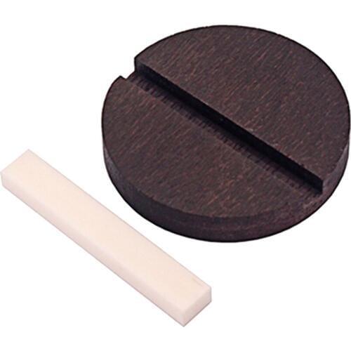 Rosewood Bridge&Bone Saddle for 3 String Cigar Box Guitar Ukulele Replacement
