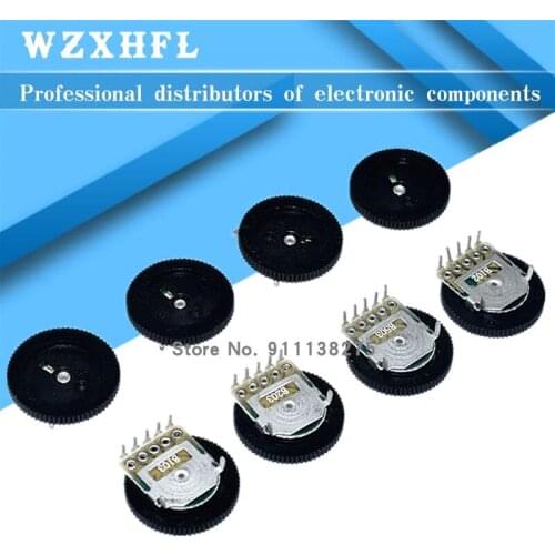 10pcs Double Gear tuning potentiometer B102 B103 B203 B503 B1K B10K B20K B50K 5Pin 16*2mm Dial Potentiometer