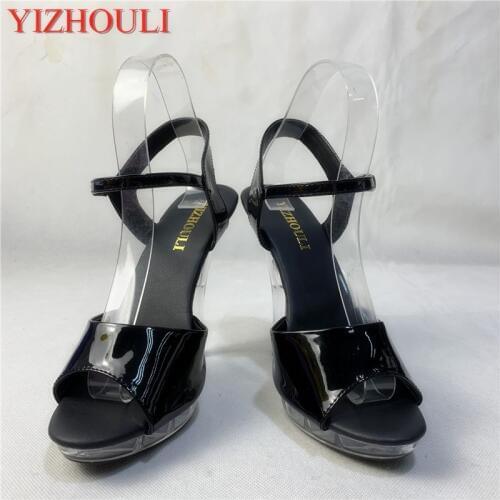 Multi-color style, beautiful transparent heels, 13 cm sexy model sandals, pole dancing shoes