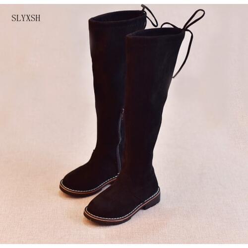 Girls boots childrens single boots 2018 autumn new big/kids childrens boots high tube Korean princess over the knee boots