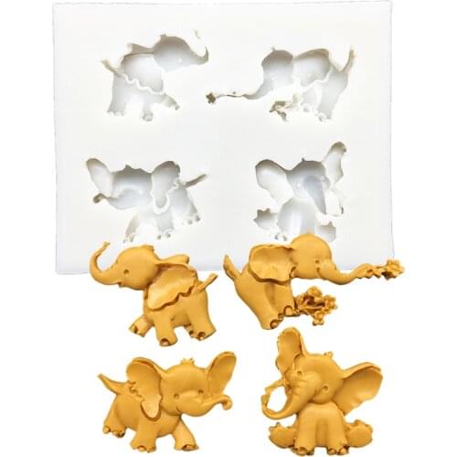 Baby Elephant Silicone Sugarcraft Mold Cupcake Chocolate Baking Mold Fondant Cake Decorating Tools