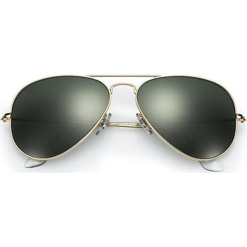 Glass lens Pilot Sunglasses Women Men HD Classic Brand Sun glasses Coating Lens Driving Shades For Men/Wome 3025 UV400