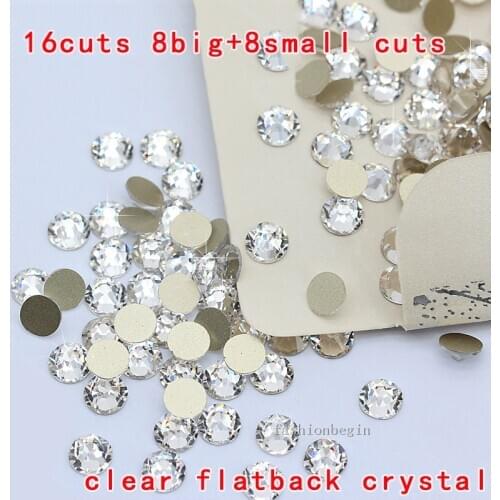 Super Bright 16-facets ss16-ss30 Glass stone Flatback Non-hotfix Crystal Rhinestones Nail Art Decorations clothes craft DIY