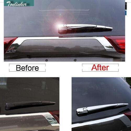 Tonliker 4 Pcs DIY Car Styling New ABS Chrome The Rear Wiper Light Cover Case stickers for Mitsubishi Outlander 2013-16