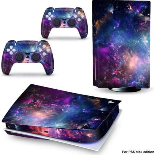 Universy Style PS5 Disc Edition Skin Sticker for Playstation 5 Console & 2 Controllers Decal Vinyl Protective Skins Style 1