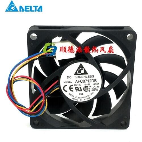 For delta AFC0712DB 7CM 70MM 7015 70*70*15MM 12V 0.45A 4-pin PWM CPU axial cooling fan