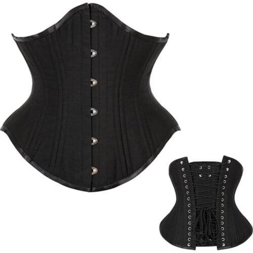Women Waist trainer Gothic Underbust Corset Waist cincher steampunk Bustiers Top Workout Shape Body sexy lingerie Slimming Belt