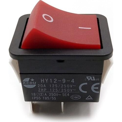 1pcs KEDU Power On Off Rocker Switch Push Button 4 Pin IP55 T85 HY12-9-4 Accessories Parts