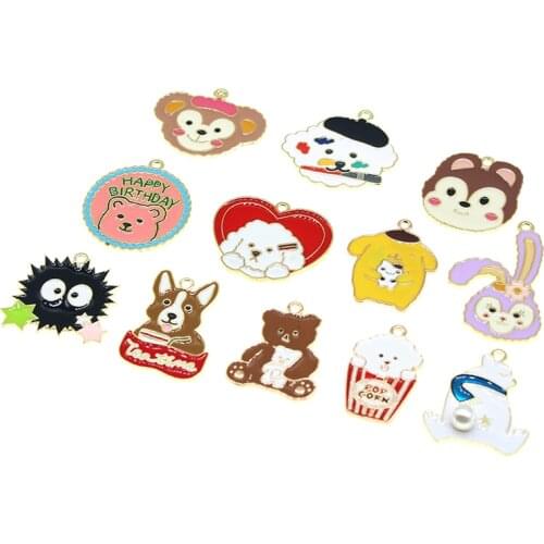 10pcs/set Animal Metal Alloy Beads Silvers Charms Handmade DIY Bracelet Pendant For Jewelry Making Finding Necklace Accessory