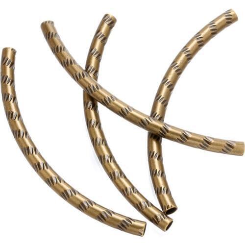 20 pcs Curved carved tube bracelet connectors thick For Jewelry Making high quality Spacers DIY Accessories