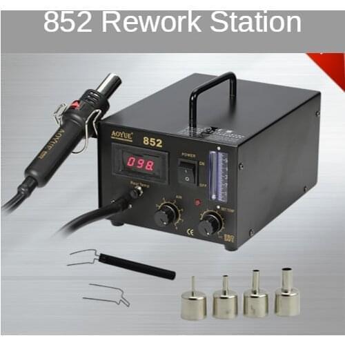 AOYUE 852 Best Hot Air Rework Station 852 SMD Rework Station With Digital Display Hot Air Gun Adjustable Temperature
