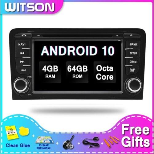 WITSON ANDROID 10.0 2 Din in Dash Car DVD For AUDI A3 Player Car DVD Player 4GRAM 64GBROM