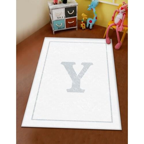 White grey Y letter patterned modern carpet runner round carpet kitchen carpet free shipping soft tissue bedroom living room