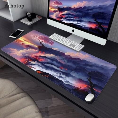 Cherry Blossom Flower Large Gaming Anime Mouse Pad Mat Grande Art PC Gamer XL Computer Mousepad Game Desk Play Pad for Csgo LOL