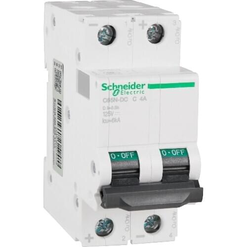 C65N-DC 2P C4A A9N22422 Circuit breaker, C curve, 4A, 2P, Icu=6kA