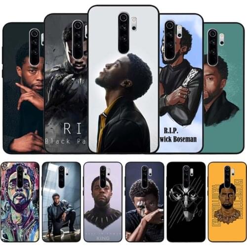 Chadwick boseman black Silicone Phone Case For Redmi note 9 8 7 Pro S 8T 7A Cover