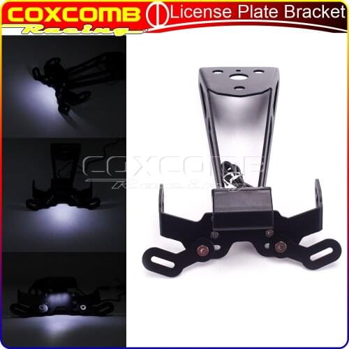 CNC Aluminum Black Fender Eliminator Kits For YAMAHA YZF R125 MT-125 2015-2020 Motorbike License Plate Holder LED Light